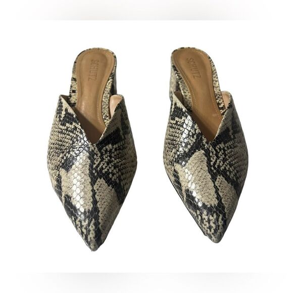 Schutz Dauani snake mule heels 9.5B - Picture 2 of 6